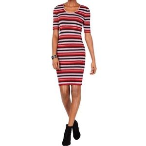 Striped Red and Black Women's Dress Sweater Bar III
